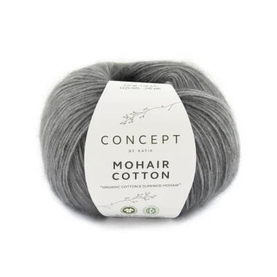 Пряжа Katia Mohair Cotton (1246.71, Дымчатый серый)