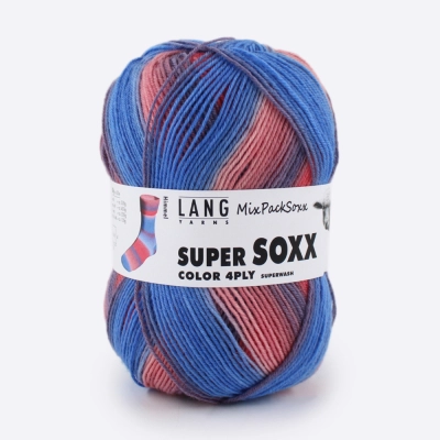 Пряжа Lang Yarns Super Soxx Color 4-Fach (312, Арктическая клубника)