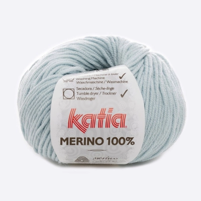 Пряжа Katia Merino 100% (449.67, Голубой снег)