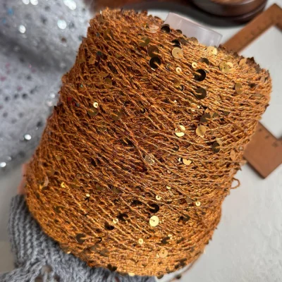 Бобина пайетки Reflex (30% хлопок, 50% пайетки, 20% люрекс), 230 м. (5519, Марокко)