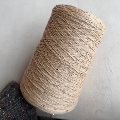 Бобина меринос с пайетками Tollegno (135, Бискотти, 420 м.)