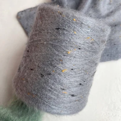 Бобина Silkid Tweed (62% кидмохер, 8% тенсел, 30% шелк), 850 м. (3321, Пепел)