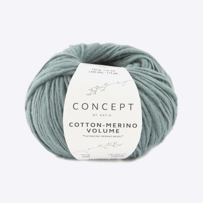 Пряжа Katia Cotton-Merino Volume (1296.208, Пыльная мята)