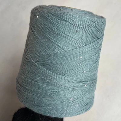 Бобина Cashmere Shine by Loro Piana (97% кашемир, 3% пайетки), 320 м. (81845, Голубиный подпушек)