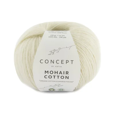 Пряжа Katia Mohair Cotton (1246.70, Молочный)