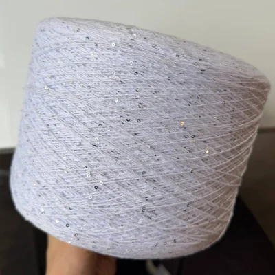Бобина пайетки STOCK с отвязов, 450 м. (Spangle, Снежная королева)