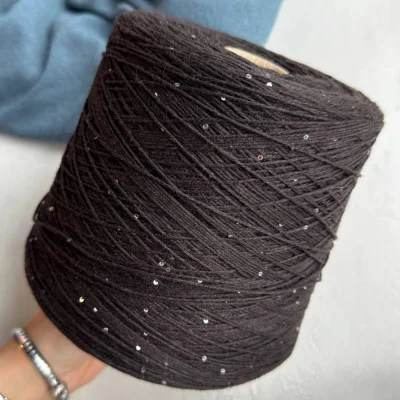 Бобина Cashmere Shine by Loro Piana (97% кашемир, 3% пайетки), 320 м. (6568, Тапиока)