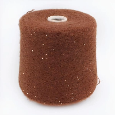 Бобина Baby Sequins 1/6 (67% альпака, 20% шелк, 13% пайетки), 600 м. (6205, Верблюд)