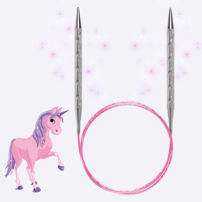 Спицы круговые с рифленой поверхностью Addi Unicorn, 115-7 (115-7/2-60, 2 мм, 60 см)