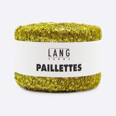 Пряжа Lang Paillettes (39.0097, Олива на золоте)