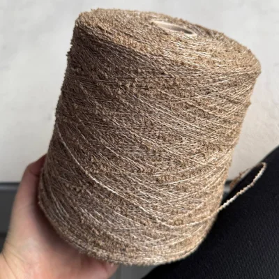 Бобина букле Wool Flam (93% меринос, 7% Па), 300 м. (8113, Жженая карамель)