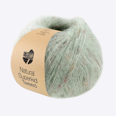 Пряжа Lana Grossa Natural Superkid Tweed (63737, 617 Пыльная мята)