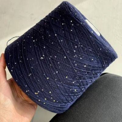 Бобина Aharmonia (90% меринос, 5% хлопок, 5% пайетки), 600 м. (27041, Марианская впадина)