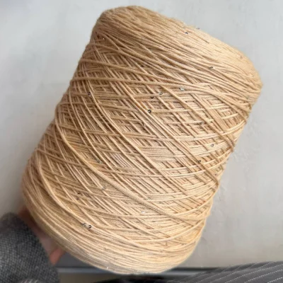 Бобина Kachinelli Merino (85% меринос, 4% хлопок, 11% пайетки), 310 м. (98010, Персик)