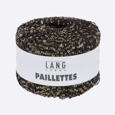 Пряжа Lang Paillettes (39.0070, Маренго в золоте)