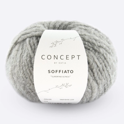 Пряжа Katia Soffiato (1252.114, Льняная зола)