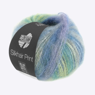 Пряжа Lana Grossa Silkhair Print (62684, 424 Кувшинка)