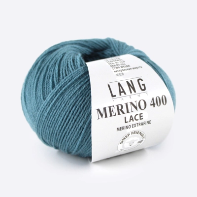 Пряжа Lang Yarns Merino 400 Lace (796.0074, Бирюза)
