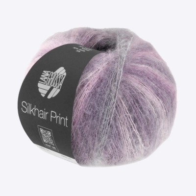 Пряжа Lana Grossa Silkhair Print (64226, 429 Гортензия)
