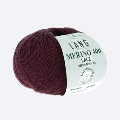 Пряжа Lang Yarns Merino 400 Lace (796.0064, Брусничный)