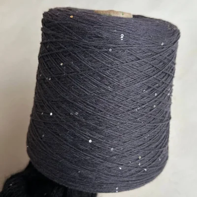 Бобина Cashmere Shine by Loro Piana (97% кашемир, 3% пайетки), 320 м. (81842, Лилас)