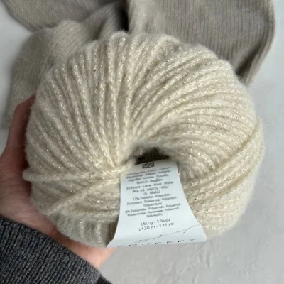 Пряжа Katia Cotton-Merino Glam (1300.311, Айвори)
