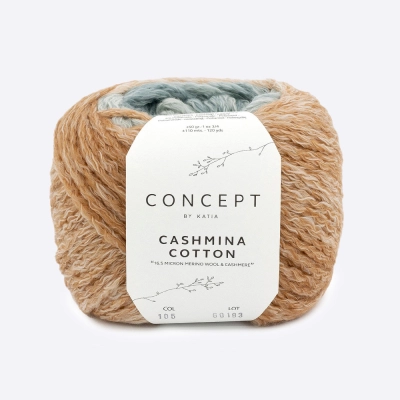 Пряжа Katia Cashmina Cotton (1341.105, Медовый вихрь)