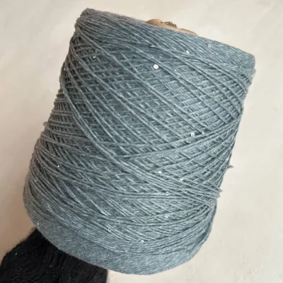 Бобина Cashmere Shine by Loro Piana (97% кашемир, 3% пайетки), 320 м. (81834, Дикий голубь)