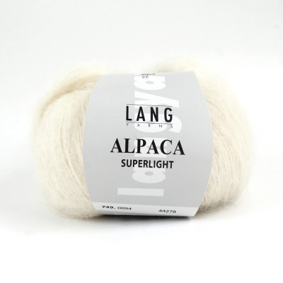Пряжа Lang Yarns Alpaca Superlight (0094, Холодное молоко)