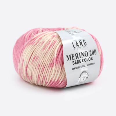 Пряжа Lang Yarns Merino 200 Bebe Color (155.0419, Снежный гиацинт)