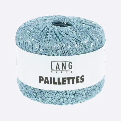 Пряжа Lang Paillettes (39.0020, Освежающий ментол)