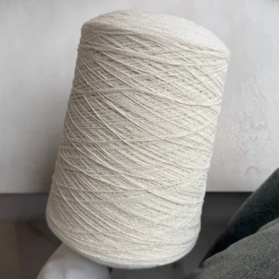 Бобина Lineapiu Cretonne (75% хлопок, 25% полиамид), 420 м. (1001, Ванильное суфле, 620 м.)