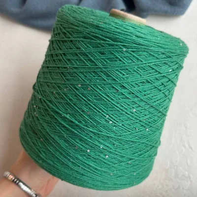 Бобина Cashmere Shine by Loro Piana (97% кашемир, 3% пайетки), 320 м. (6569, DKNY)