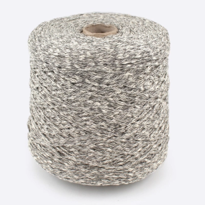 Бобина Cometa (80% хлопок, 20% люрекс), 170 м. (2118, Черное серебро)