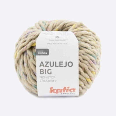 Пряжа Katia Azulejo Big (1286.502, Льняные бусы)