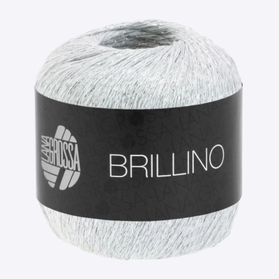 Пряжа Lana Grossa Brillino (47697, 010 Серебро)