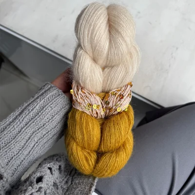 Косичка кидмохер на шелке Craft ❤ Pail (Персиковый сироп)