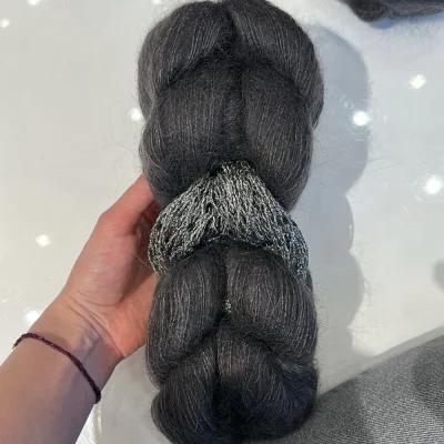 Косичка кидмохер на шелке Craft ❤ Pail (Графитовая сойка Luxury)