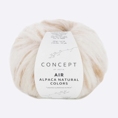Пряжа Katia Air Alpaca Natural Colors (1340.200, Айвори) Пряжа Katia Air Alpaca Natural Colors (1340.200, Айвори)