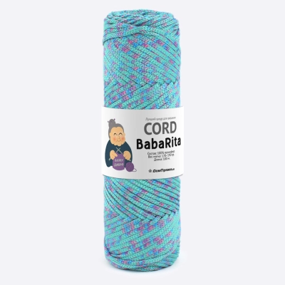 Пряжа полиэфирный шнур BabaRita Tweed  (Баба Рита твид) (Перечная мята)