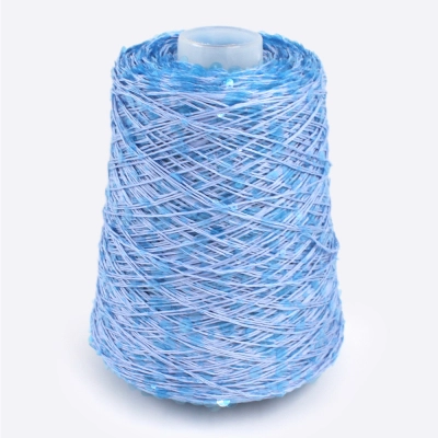 Бобина Пайетки, CARILLON 2000 (50% хлопок, 50% пайетки) 200 м. (670411, Прозрачное небо)