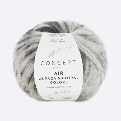 Пряжа Katia Air Alpaca Natural Colors (1340.204, Стальной волк)