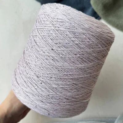 Бобина Cashmere Shine by Loro Piana (97% кашемир, 3% пайетки), 320 м. (1139, Горная лаванда)