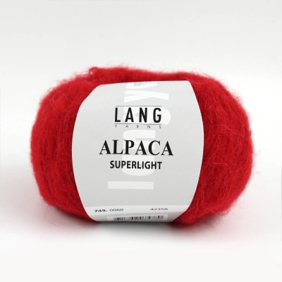 Пряжа Lang Yarns Alpaca Superlight (0060, Красный)