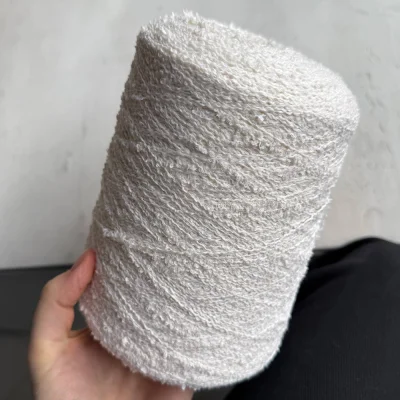 Бобина букле Wool Flam (93% меринос, 7% Па), 300 м. (1012, Ванильный мусс)