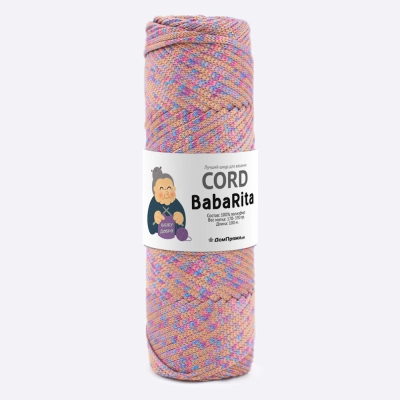 Пряжа полиэфирный шнур BabaRita Tweed  (Баба Рита твид) (Карамельный леденец)