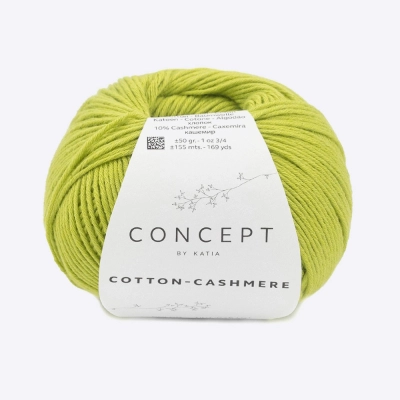 Пряжа Katia Cotton-Cashmere (949.84, Фисташка нью)