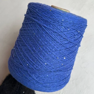 Бобина Cashmere Shine by Loro Piana (97% кашемир, 3% пайетки), 320 м. (81826, Электрик)