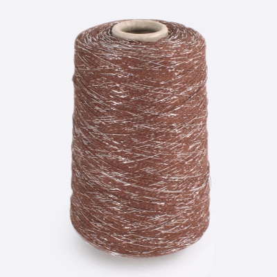 Бобина Shiny Shades (78% вискоза, 12% люрекс, 10% Па), 1600 м. (125, Мускатный орех)