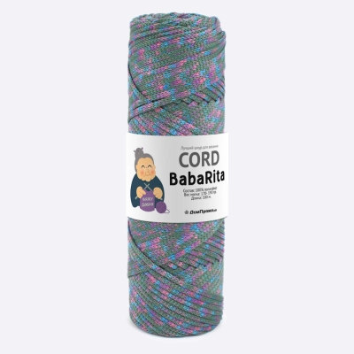 Пряжа полиэфирный шнур BabaRita Tweed  (Баба Рита твид) (Темный нефрит)